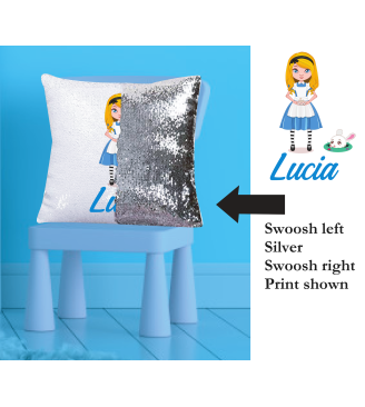 Alice in Wonderland Magic Cushion  - Custom Print - sold complete with insert